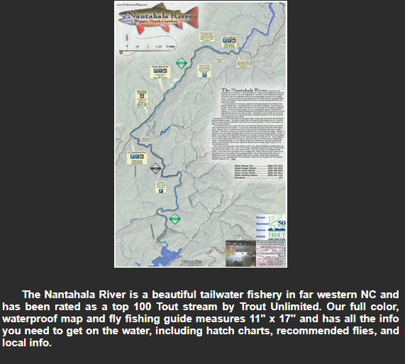 Fishwater Maps Nantahala River Map Nantahala River Map