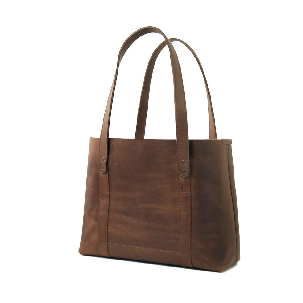 Rustico Hideout Leather Tote Dark Brown