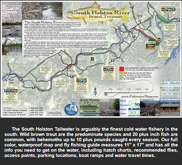 Headwaters Outfitters Outdoor Adventures South Holston Rive and Fish Map South Holston Rive and Fish Map