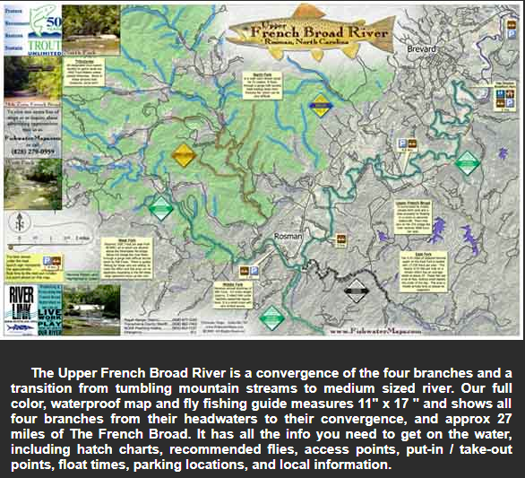 Fishwater Maps Upper French Broad River Map Upper French Broad River Map