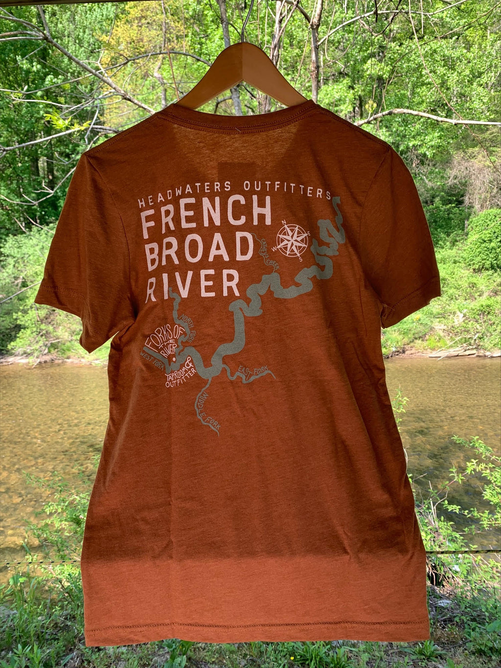 Headwaters Outfitters Outdoor Adventures Nature Bound River Map Shirt S Autumn / S