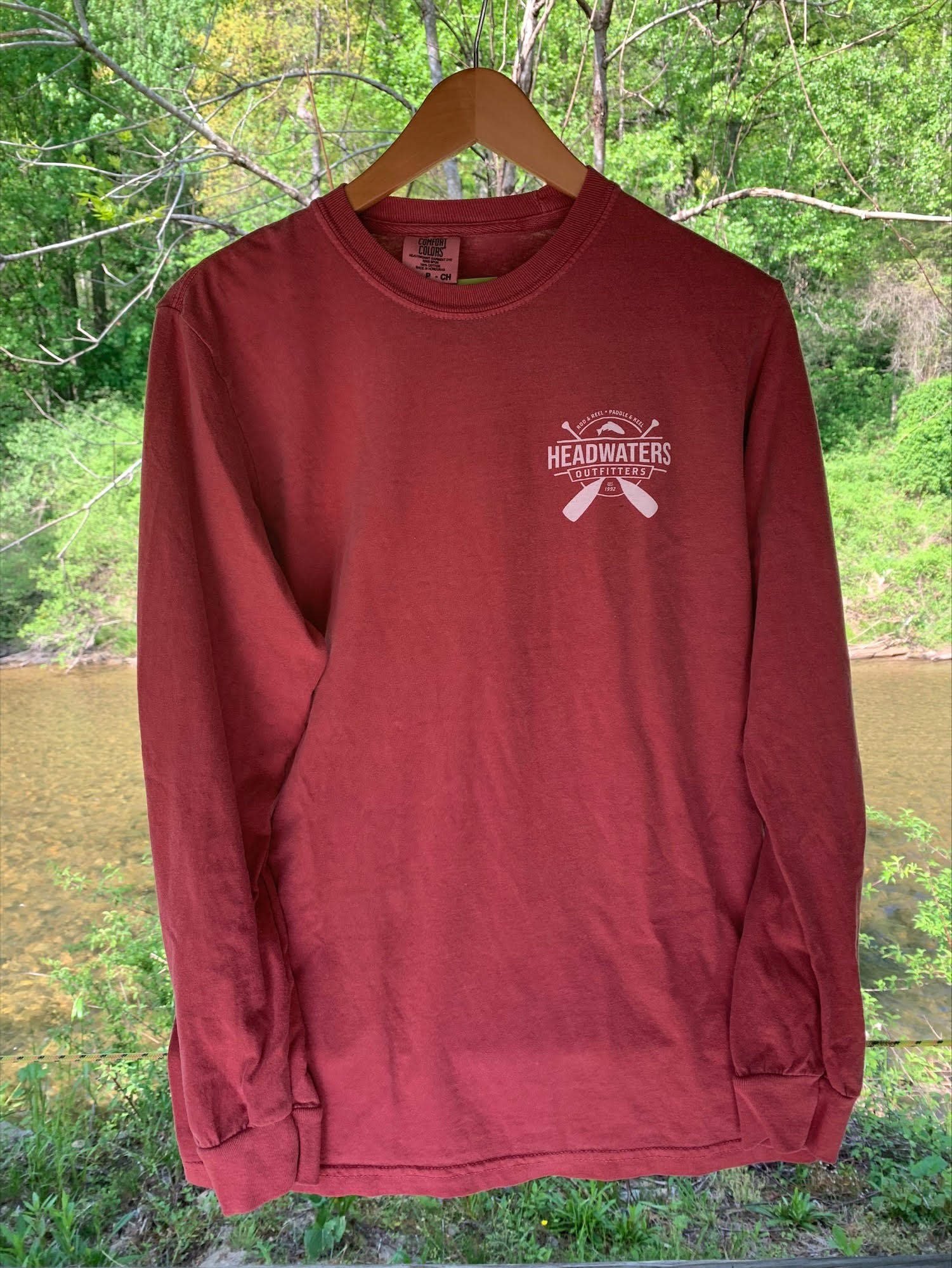 Headwaters Outfitters Outdoor Adventures Nature Bound River Map Shirt
