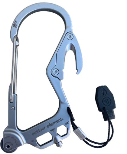 Outdoor Element Fire Escape (Carabiner) Silver