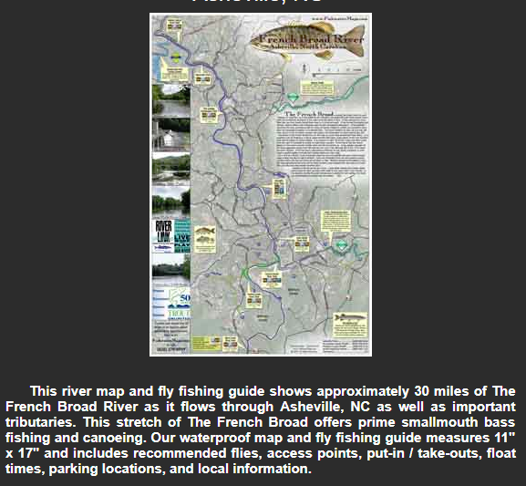 French Broad River Map- Ashevil