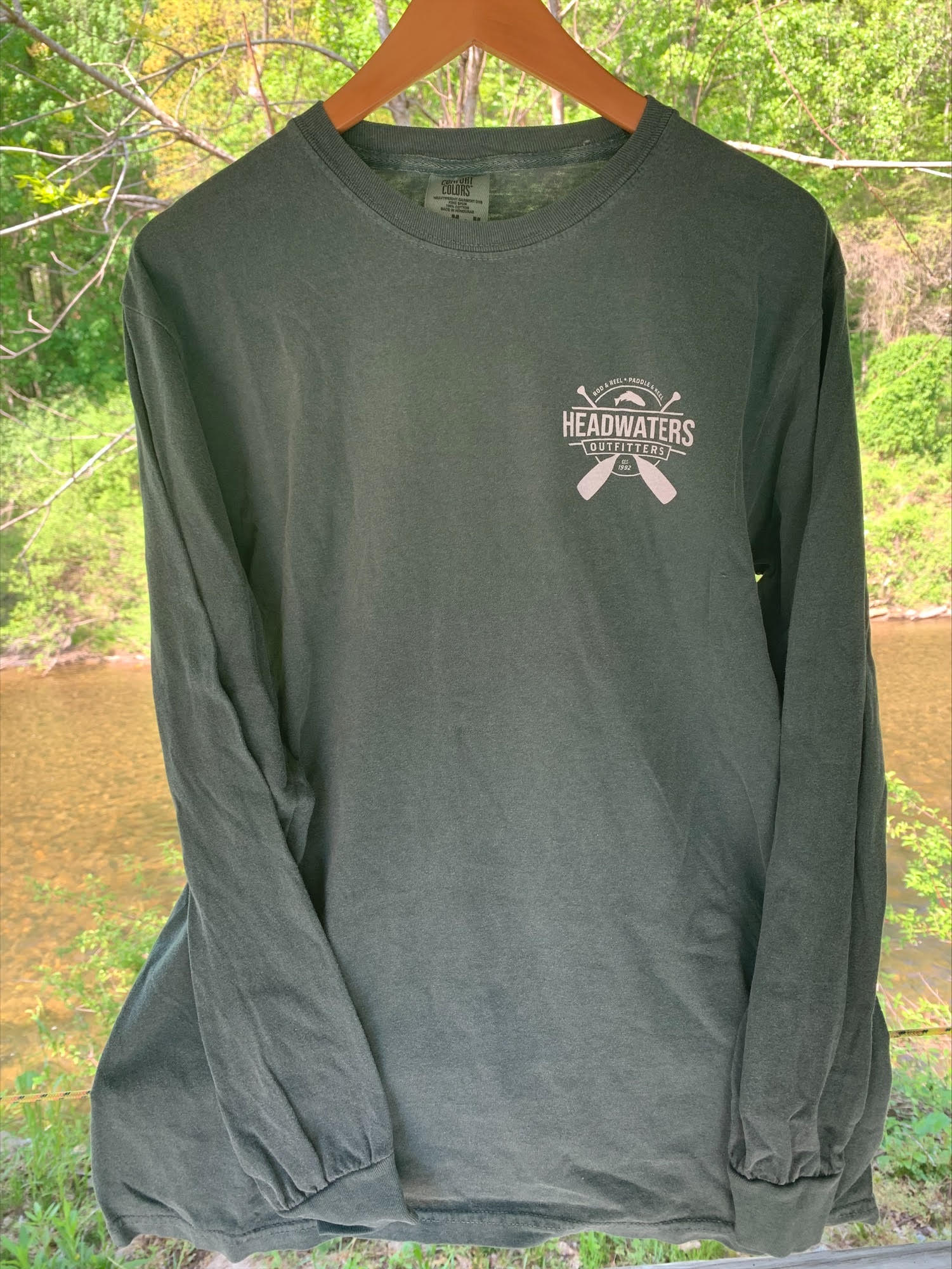 Headwaters Outfitters Outdoor Adventures Nature Bound River Map Shirt