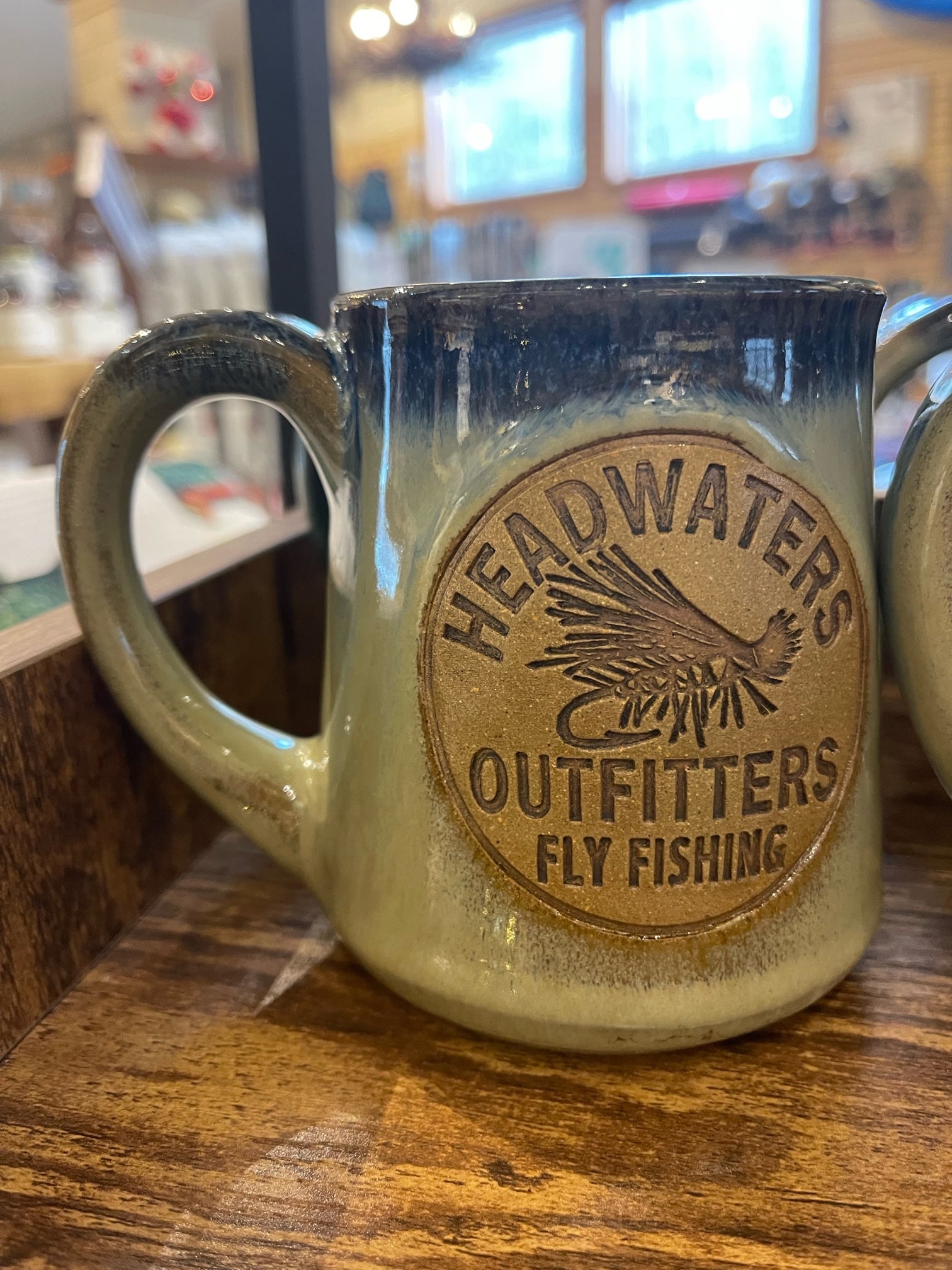 Panthertown Pottery Fly Fishing Stam / Coffee Mugs