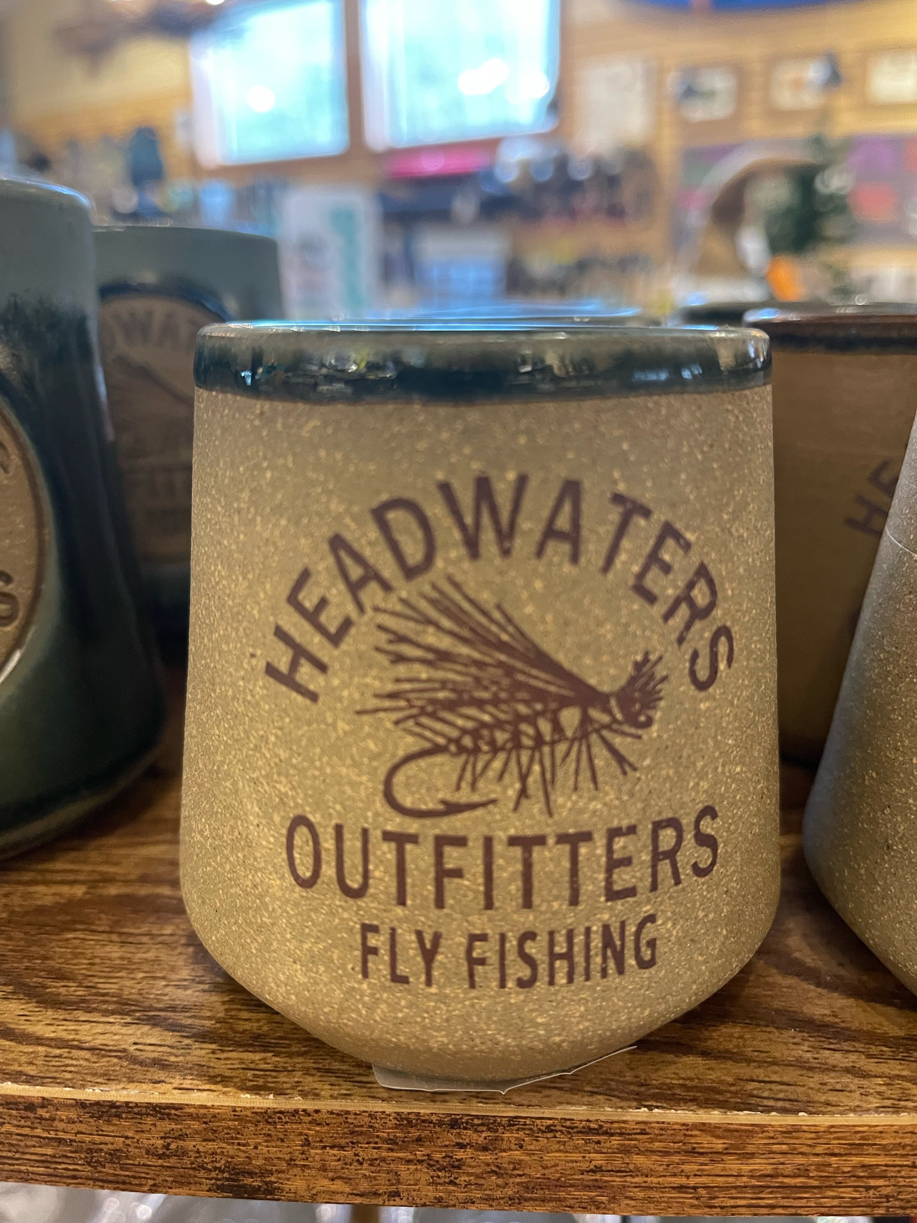 Panthertown Pottery Fly Fishing Stam / Wine Cups