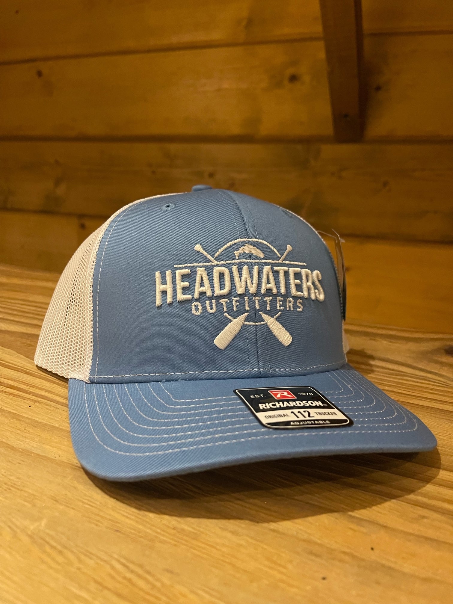 Cross Paddle Trout Logo Richardson Hats Columbia Blue
