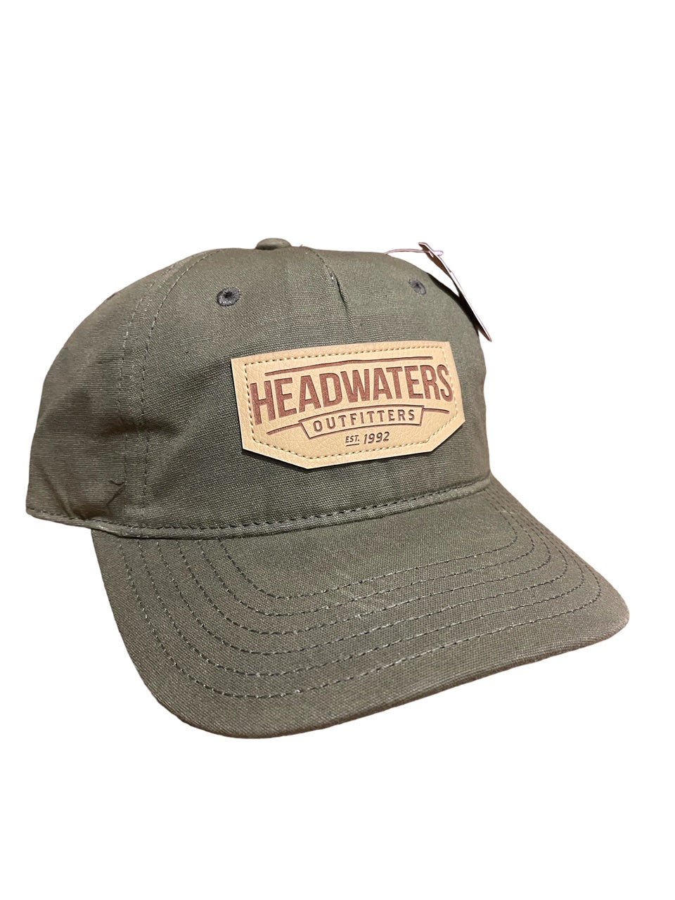 Richardson Hats Faux Leather Etched Patch Richardson Hat 436 / Olive