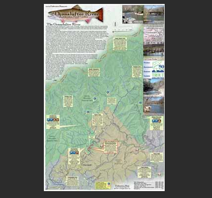 Fishwater Maps Oconaluftee River Map Oconaluftee River Map