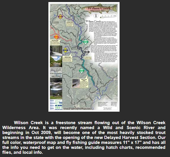 Wilson Creek Fishing Map